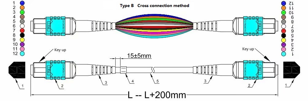 Apa jinis urutan kabel jumper serat MPO?